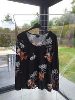 k-design blouse XL zwart bruin, K-design, Zwart, Maat 42/44 (L), Ophalen of Verzenden