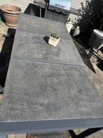 Tuintafel met stenen tafelblad, Tuin en Terras, Ophalen, Gebruikt, Rechthoekig, Metaal