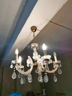 Lustre et 2 appliques en verre, Antiek en Kunst, Ophalen