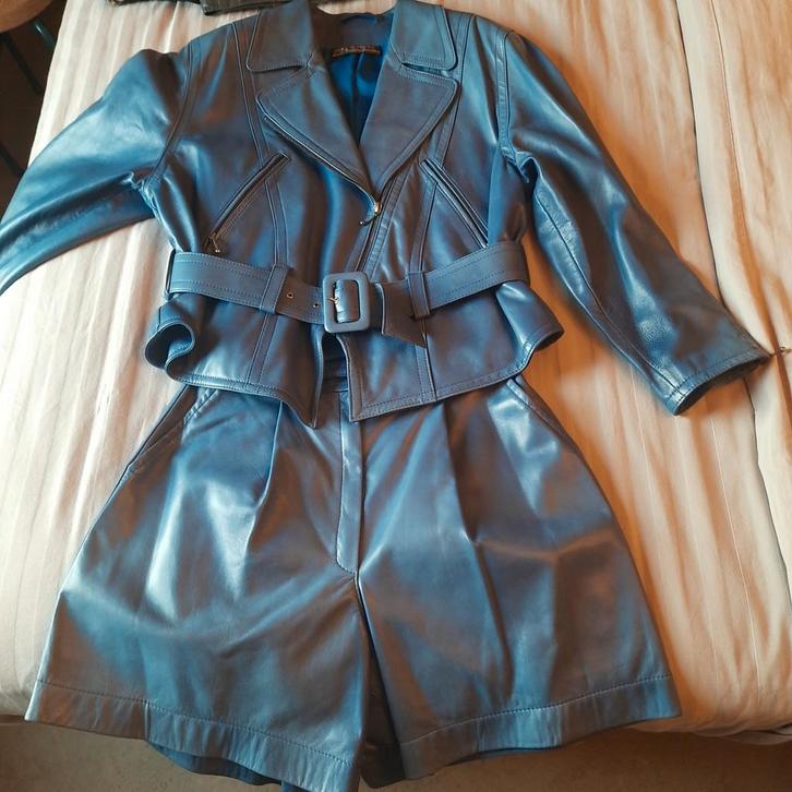 LEDEREN DAMESKOSTUUM*SMALL*VEST+SHORT* Couture JACORION*TOP*, Kleding | Dames, Jassen | Zomer, Zo goed als nieuw, Maat 36 (S)