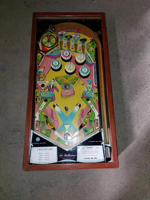 Flipper Cabaret Williams 1968, Verzamelen, Automaten | Flipperkasten, Gebruikt, Mechanisch, Flipperkast, Williams, Ophalen