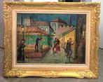 Guy VERTON, kermistafereel, Antiek en Kunst, Kunst | Schilderijen | Klassiek, Ophalen of Verzenden