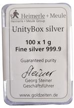 2 SETS - Heimerle + Meule 100 × 1 gram Zilver (Unitybox), Enlèvement ou Envoi, Argent