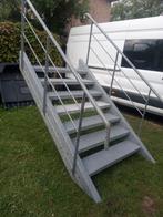 gegalwaniseerde 8 TRAPPEN trap ijzer metal zeer goede staat, Doe-het-zelf en Bouw, Ladders en Trappen, Ophalen of Verzenden, Trap