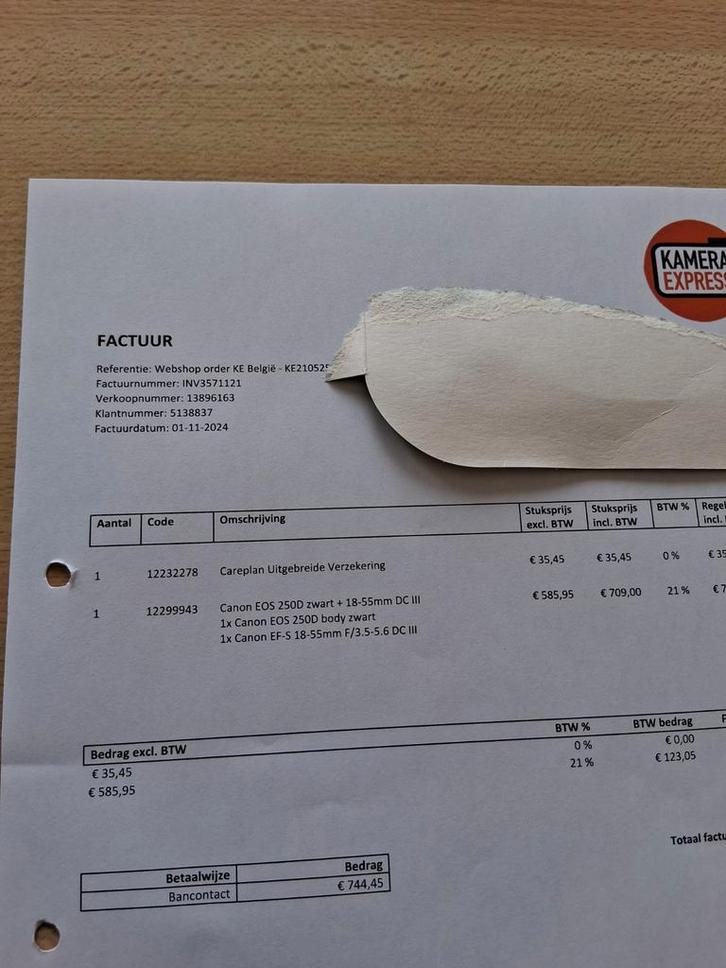 camera canon EOS 250D + 18-55 mm DC III, Audio, Tv en Foto, Fotocamera's Digitaal, Zo goed als nieuw, Spiegelreflex, Canon, Minder dan 4 keer