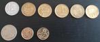set munten van 3x 5 pesetas en 6x 1 peseta van Spanje, Ophalen of Verzenden, Setje