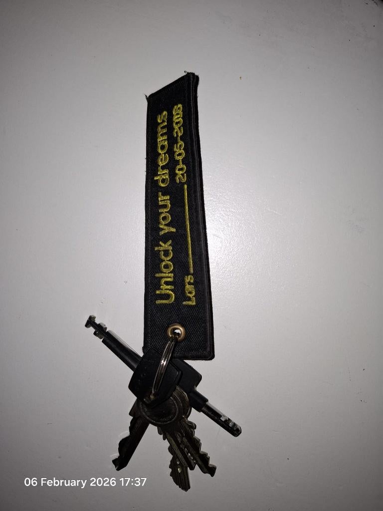 Sleutelbos gevonden Unlock your dreams Lars 20-05-2018, Enlèvement, Comme neuf