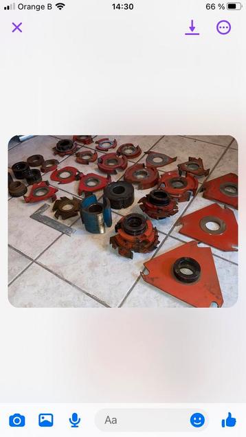 Ensemble de couteaux à combiner a bois, Enlèvement