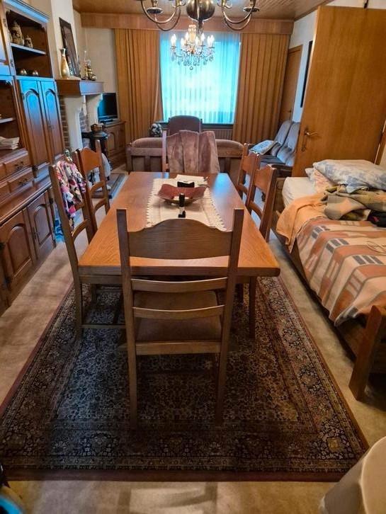 Salon tafel met stoelen, Antiek en Kunst, Antiek | Meubels | Tafels, Ophalen of Verzenden