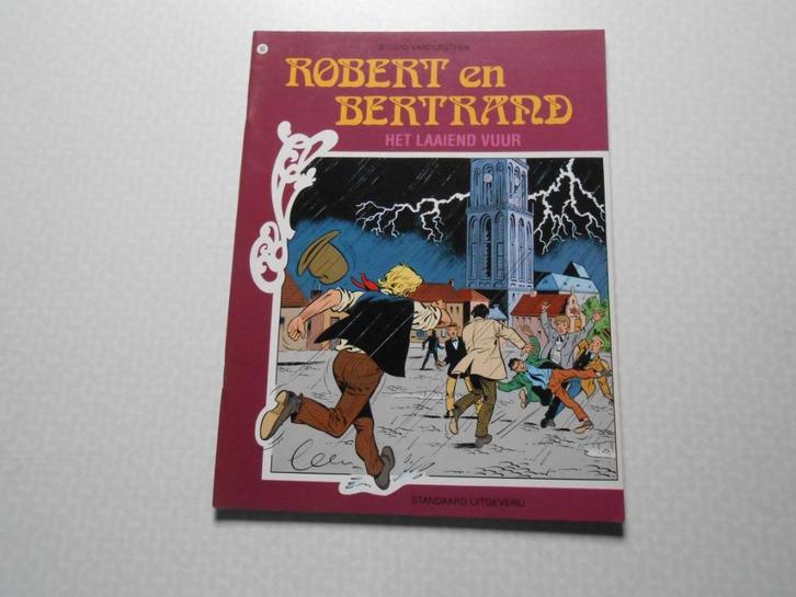 Robert en Bertrand 86 Het laaiend vuur 1990 1 ste druk., Boeken, Stripverhalen, Zo goed als nieuw, Eén stripboek, Ophalen of Verzenden