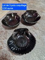 Set van 3 zwarte schelppotjes, Ophalen of Verzenden