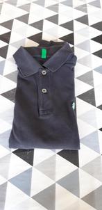 Donkerblauwe polo Benetton jongens lange mouwen 10 j, Kinderen en Baby's, Kinderkleding | Maat 140, Gebruikt, Ophalen of Verzenden