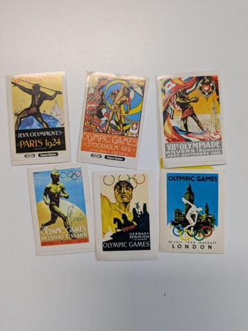 OLYMPISCHE SPELEN 6X STICKERS BIFI  EN  GEN.CHOCOLATE beschikbaar voor biedingen
