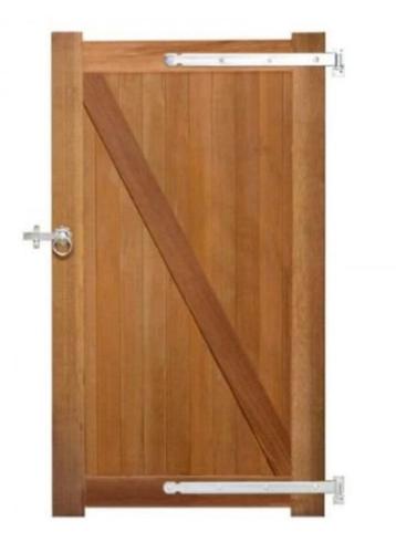 Houten poortje Bankirai - nieuw 100cm x 180cm beschikbaar voor biedingen