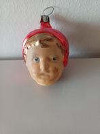 Oude vintage kerstbal van glas kinderhoofd, Diversen, Kerst, Ophalen of Verzenden, Zo goed als nieuw