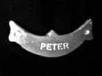Bedankje - Tinnen plakketje PETER - set 4 stuks, Ophalen, Nieuw, Kraamcadeau