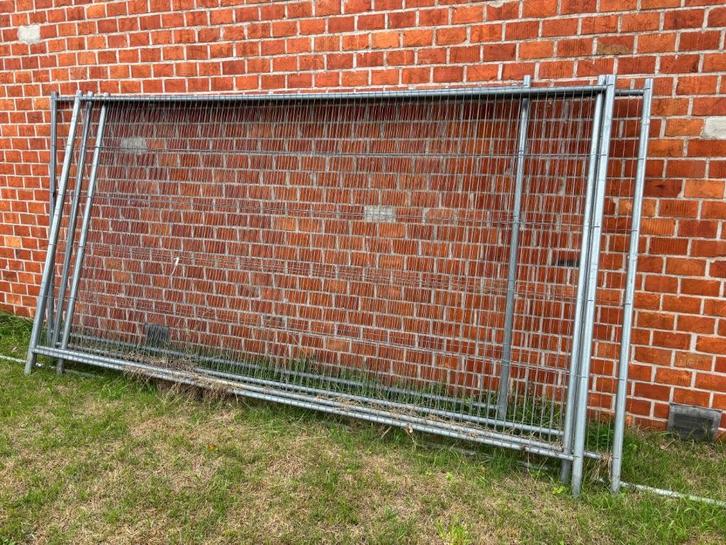 Heras bouwhekken incl voeten, doek en koppelstukken!, Doe-het-zelf en Bouw, Hang- en Sluitwerk, Gebruikt, IJzer, Ophalen