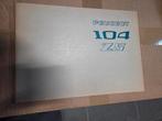 Peugeot 104 ZS technische beschrijving folder brochure, Ophalen of Verzenden