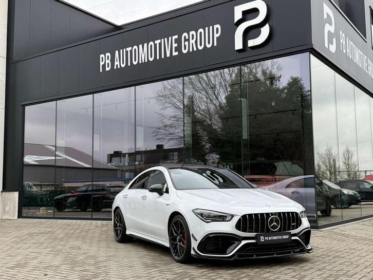 Mercedes-Benz CLA 45 AMG S 4matic+Aero pakket-Burmester-Pano, Auto's, Mercedes-Benz, Bedrijf, Te koop, CLA, 360° camera, 4x4, ABS