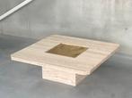 Vintage travertine coffeetable by Georges Mathias, ca 1980’s, Antiek en Kunst, Ophalen
