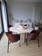 Prachtige travertin eettafel in zeer goede staat., Huis en Inrichting, Ophalen, 100 tot 150 cm, Vintage, Zo goed als nieuw