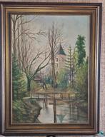 Schilderij oude kerktoren Eke, Antiek en Kunst, Ophalen