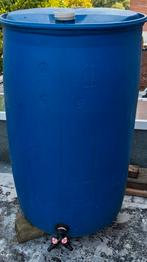 Vate van 220 liter met kraan ., Tuin en Terras, Ophalen, Zo goed als nieuw