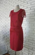 Robe rouge foncé avec dentelle - Coolcat - L, Vêtements | Femmes, Robes, Comme neuf, Taille 42/44 (L), Enlèvement ou Envoi, Au-dessus du genou