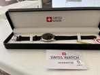 HERENHORLOGE SWISS MADE, Handtassen en Accessoires, Horloges | Heren, Ophalen, Leer, Staal, Polshorloge