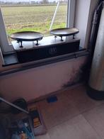 Oude weegschaal en oude bascule in mooie staat met gewichten, Ophalen