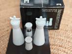 S&P Olie en azijn, zout en peper set op houten blad, Enlèvement, Comme neuf