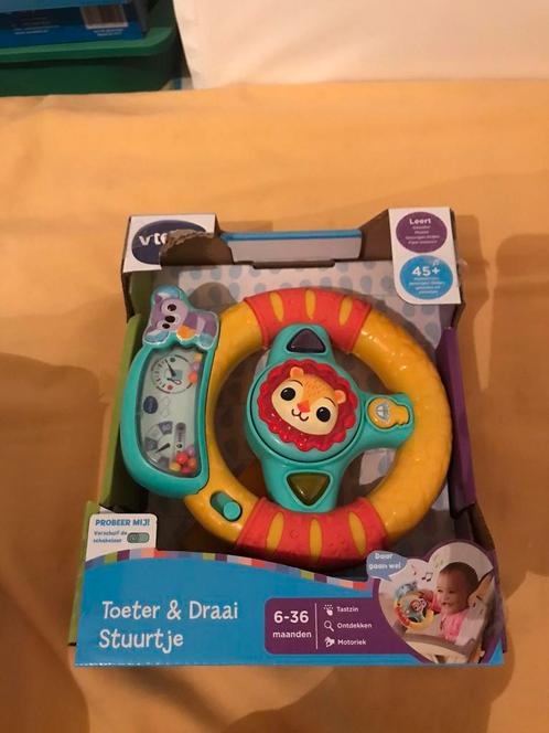 VTech Toeter & Draai Stuurtje, Kinderen en Baby's, Speelgoed | Vtech, Zo goed als nieuw, 0 tot 6 maanden, Ophalen