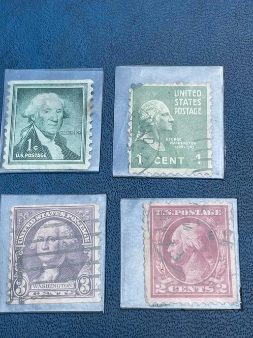 Lot d’anciens (4x) timbres US postage Washington + divers, Timbres & Monnaies, Timbres | Amérique, Affranchi