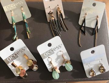 Lot 6 paires de boucles d’oreilles neuves Access et Ikita 