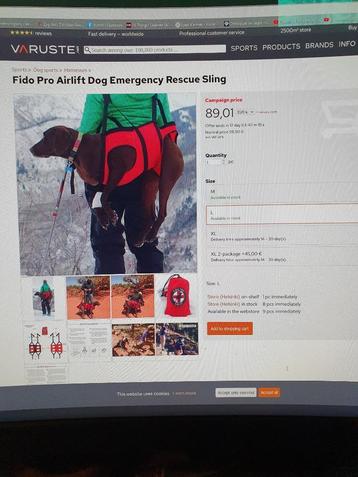 Fido pro airlift dog emergency rescue sling