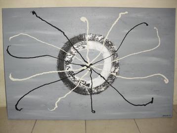 Schilderij Modern - abstract grijs beschikbaar voor biedingen