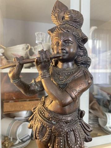 Bronze hindoeïstische god Krishna 36 cm beschikbaar voor biedingen