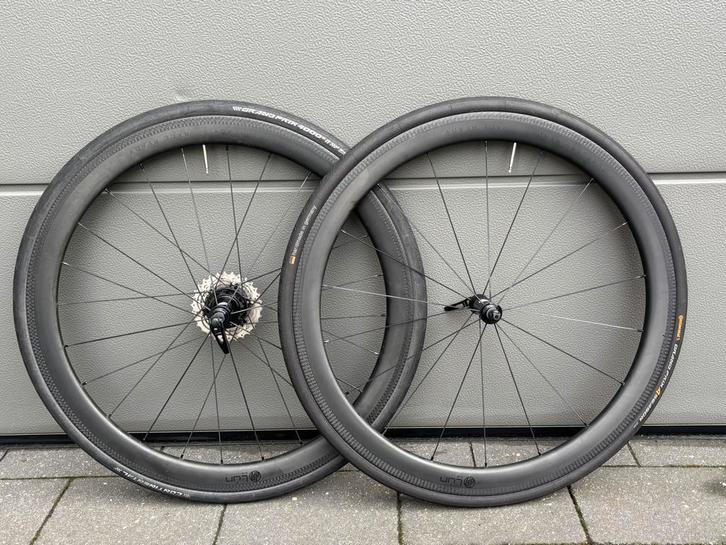 LUN Carbon tubeless 50mm velgrem HG Body 11Speed, Fietsen en Brommers, Fietsonderdelen, Zo goed als nieuw, Racefiets, Wiel, Ophalen