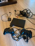 Playstation 2 met games, Games en Spelcomputers, Zwart, Met 2 controllers, Ophalen of Verzenden, Slim