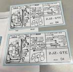 2x Mk4 Toyota Twin Turbo Supra 2JZ-GTE engine motor sticker, Ophalen of Verzenden