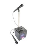 Karaoke set met led verlichting 2 microfoons en standaard, Ophalen of Verzenden, Nieuw, Complete set