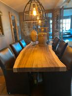 Boomstam tafel suar hout, Ophalen, Zo goed als nieuw