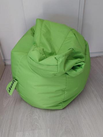 2 identieke zitzakken Lounge groen, Enlèvement, Comme neuf, Vert, Pouf