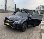 Mercedes C63s AMG zwart 12v afstandsbediening Leder/ rubberb, Kinderen en Baby's, Ophalen of Verzenden, Nieuw