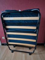 Lit pliant, Métal, Bleu, 190 cm ou moins, Une personne