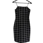jurk geruit zwart wit M, Kleding | Dames, Jurken, Maat 38/40 (M), Verzenden, Zwart, Zo goed als nieuw