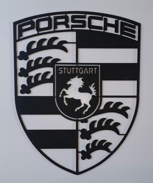 Logo Porsche Black en découpe laser HDF 3 mm peinture noire, Collections, Marques automobiles, Motos & Formules 1, Neuf, Enlèvement ou Envoi