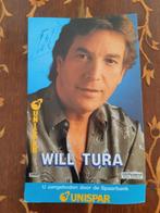 Will Tura handtekening op kaart voor fans  1988, Autres sujets/thèmes, Utilisé, 1980 à nos jours, Enlèvement ou Envoi