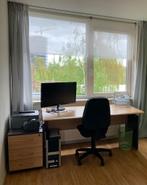 Antraciet Grijs Bureau met Ladeblok, Huis en Inrichting, Bureaus, Ophalen of Verzenden, Zo goed als nieuw, Bureau