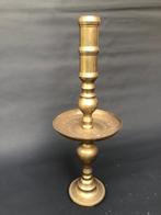 Grote koperen kandelaar (75cm hoog!), Ophalen of Verzenden